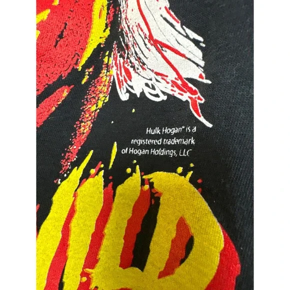 Hulk Hogan Running Wild T Shirt Black Wrestling Tee Medium Gildan Softstyle - Picture 5 of 5